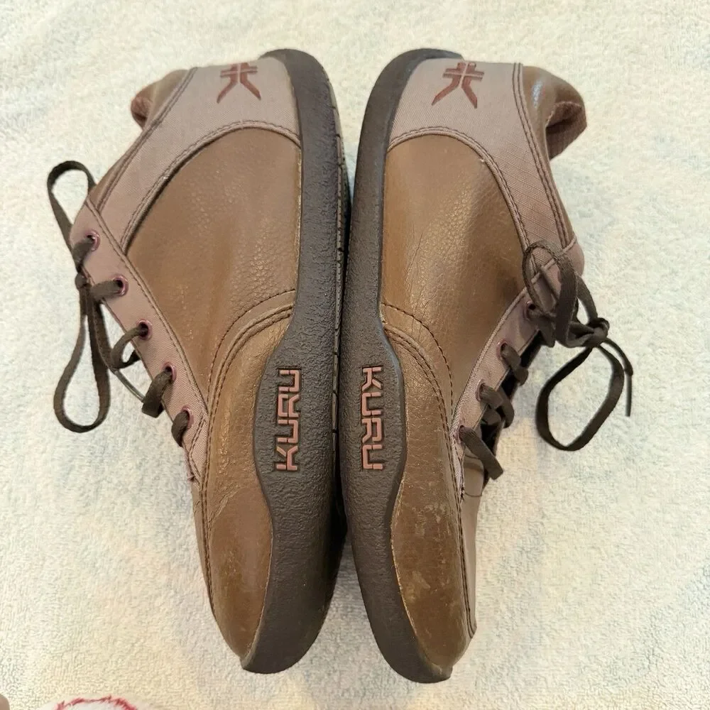 Kuru Women’s 8 Trail Hiking Shoes Dark Brown Leather Comfort Sneakers